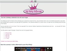 Tablet Screenshot of mypartyprincess.com